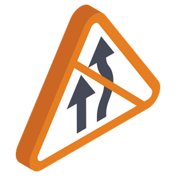 Bifurcation Road Symbol  Icon