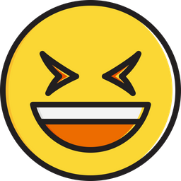 Smiling Face With Open Mouth And Tightly Closed Eyes Icon