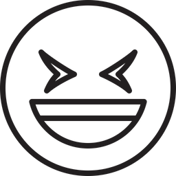 Smiling Face With Open Mouth And Tightly Closed Eyes Icon