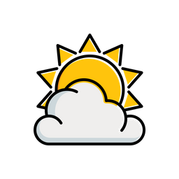 Cloudy sun  Icon