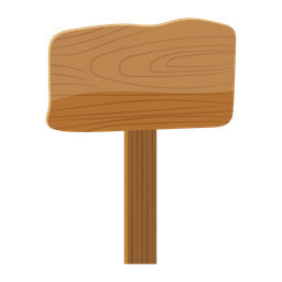 Letrero de madera  Icono