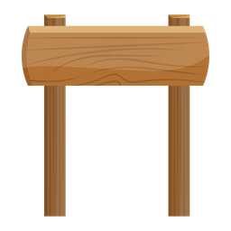 Letrero de madera  Icono