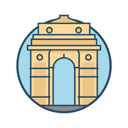 Puerta de delhi india  Icono