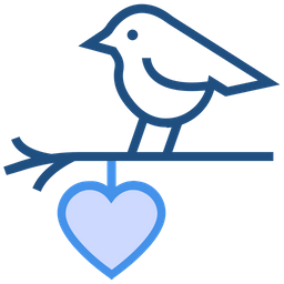 Bird And Heart  Icon