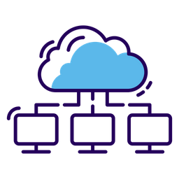 Réseau informatique en nuage  Icône