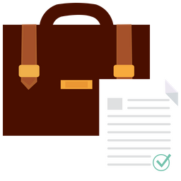 Document And Briefcase Suitcase Briefcase Icon