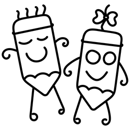 Dekorative Bleistifte  Symbol