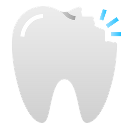 Abgebrochene Zähne  Symbol
