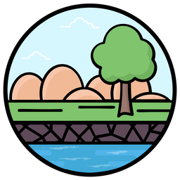 Kanal Wasserlandschaft  Symbol