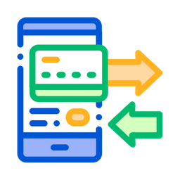 Transaction d'argent en ligne  Icône