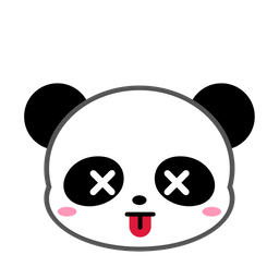 Cute Panda Funny Dead  Icon