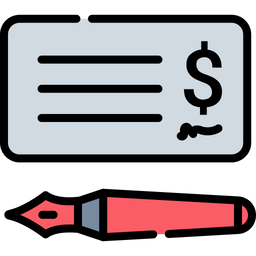 Bank Check  Icon