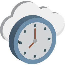 Cloud Clock  Icon