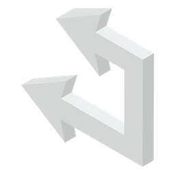 Bend Left Arrow  Icon