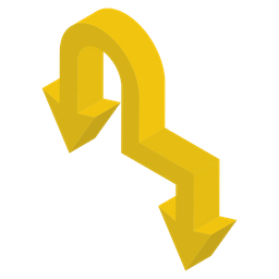 Bend Down Arrow  Icon