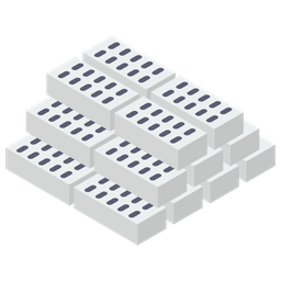 Construção de tijolo e pedra  Ícone