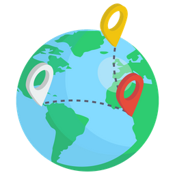 Global Location World Map Global Access Icon