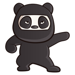 Panda wearing ninja dress  Icon