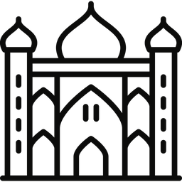 역사적인 모스크 라호르 랜드마크 라호르 기념물 아이콘