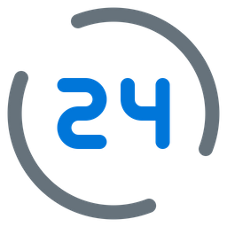 24 Stunden Service  Symbol