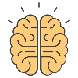 Cérebro brilhante  Ícone