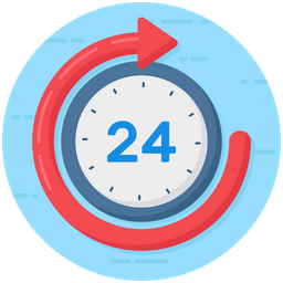 24hr Availability  Icon