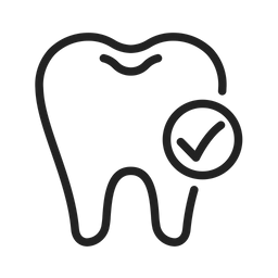 체크된 치아  아이콘