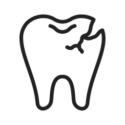 Dentes quebrados  Ícone