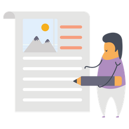 Redação de blog  Ícone