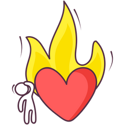 Burning Heart  Icon