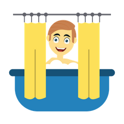 Mann badet  Symbol