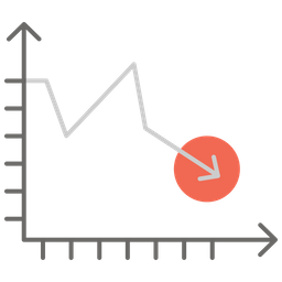 Decline Chart  Icon