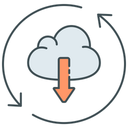 클라우드 다운로드  아이콘