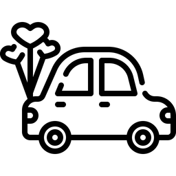 Flitterwochen Auto  Symbol