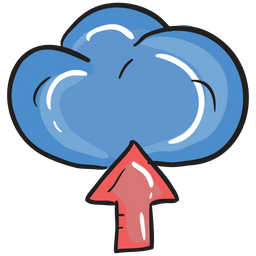 Hochladen in die Cloud  Symbol