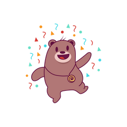 Celebrating Bear  Icon