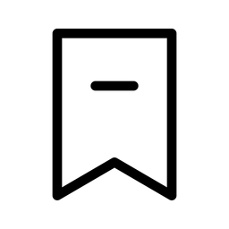 Lesezeichen Minus  Symbol