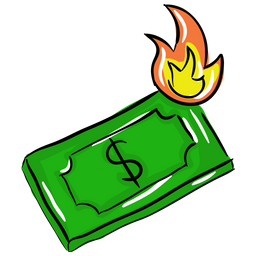 Burning Banknote  Icon