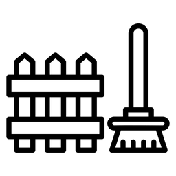 Reinigung des Hinterhofs  Symbol