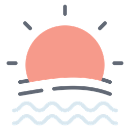 Heller Sonnenaufgang  Symbol