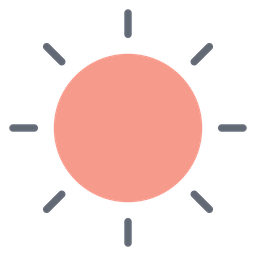 Heller Sonnenaufgang  Symbol