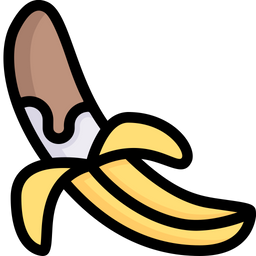 Banane au chocolat  Icône