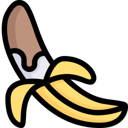 Banana In Chocolate  Icon