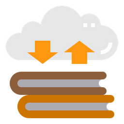 Cloud Book Storage  Icon