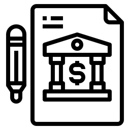 Bankdarlehensdokument  Symbol