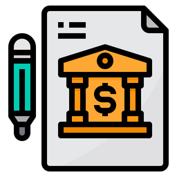 Bank Loan Document  Icon