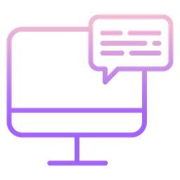 Computer Chat  Icon