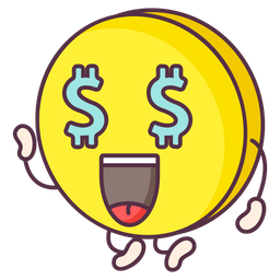 Dollar Eyes Coin  Icon