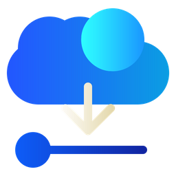Descarga en la nube  Icono