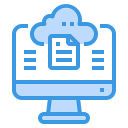 Cloud File Storage  Icon